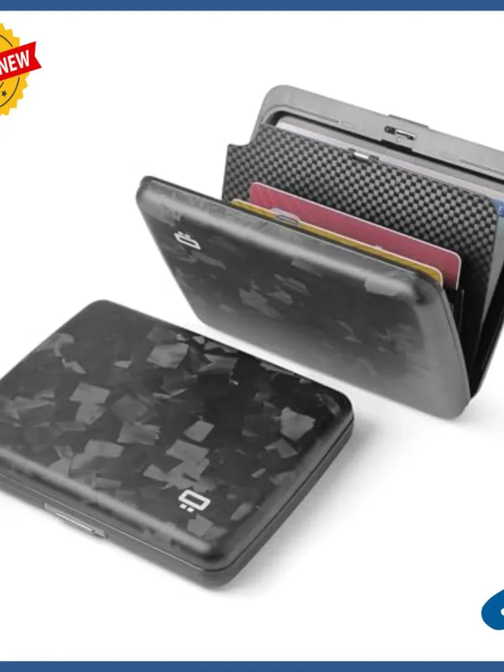 Forged Carbon Fiber Wallet with RFID Protection and Metal Lock